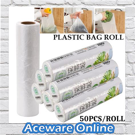 Plastic Bag Roll Food Packaging Bag Groceries Bag Disposable Plastic