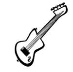 White acoustic guitar art, electric guitar black and white line art, guitar black s, angle, guitar accessory, painting png. Clipart Panda - Free Clipart Images