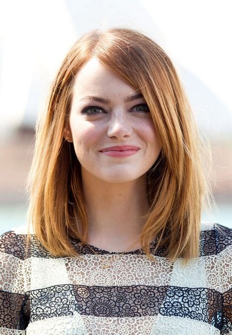 Long Bob Hairstyle For Round Faces Emma Stone Hairstyles Hairstyles