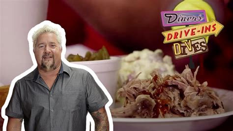 guy fieri eats tennessee smoked barbecue diners drive ins and dives food network youtube