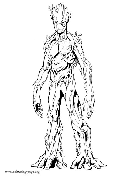 Guardians of the Galaxy - Groot coloring page | Avengers coloring pages