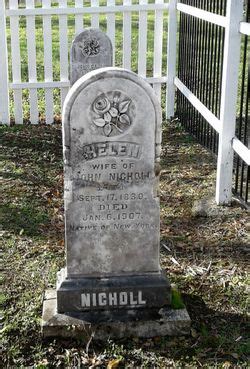 Helen Gault Nicholl 1830 1907 Find A Grave Memorial