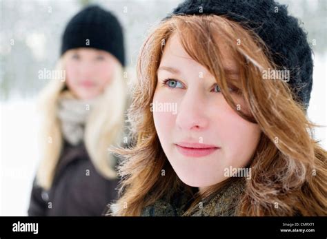 Girls In Winter Coats Hi Res Stock Photography And Images Alamy