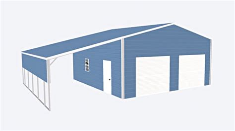 Buy 24x25 Metal Garage With Lean To At The Best Price