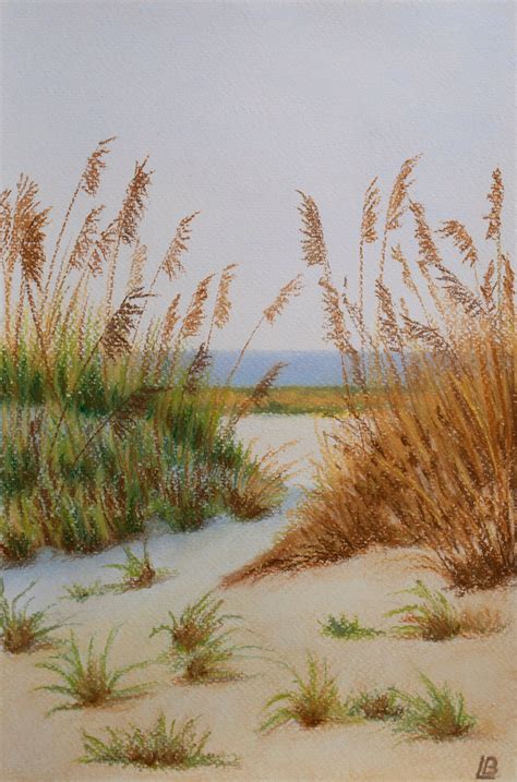 Seaside Soft Pastel Painting Coastal Landscape Seascape Etsy
