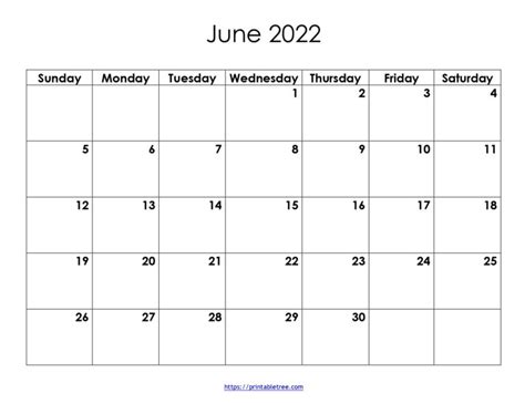 19 June 2022 Calendar Printable Pdf Us Holidays Blank Calendar June