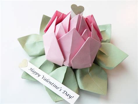 Personalized Mothers Day T Origami Lotus Flower