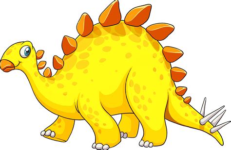 A Stegosaurus Dinosaur Cartoon Character 2169133 Vector Art At Vecteezy