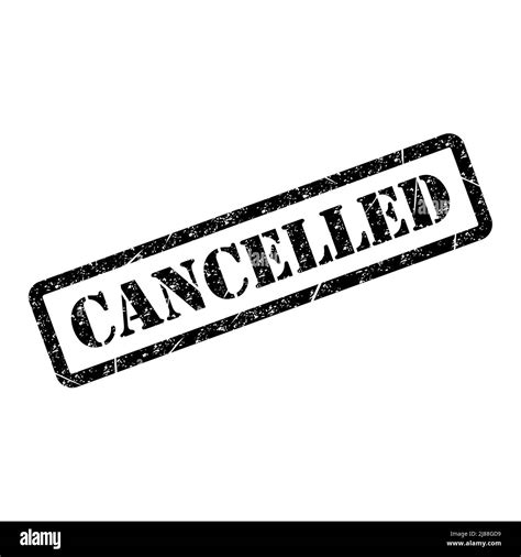 Cancelled Stamp Symbol Label Sticker Sign Button Text Banner Vector