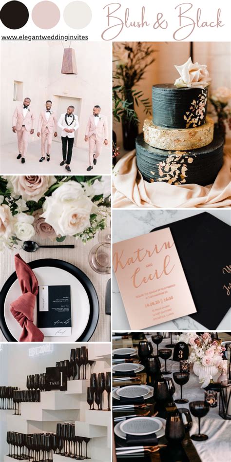 Blush Pink And Black Wedding Black Wedding Themes Neutral Wedding
