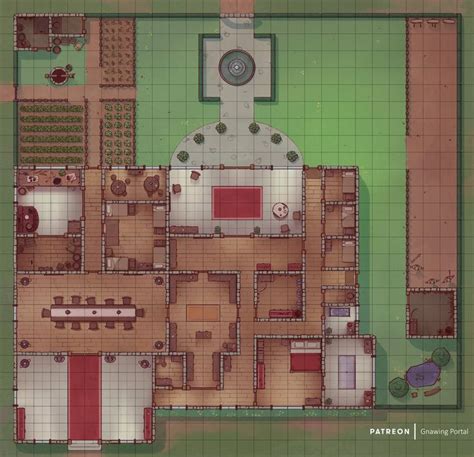 Oc Art Mansion Battlemap Dnd Dungeon Maps Fantasy World Map