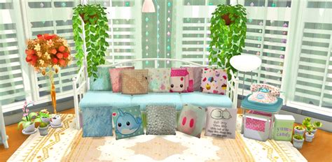 Mysimlifefou Hi Cute Pillows They Called “baby Poponopun Sims 4