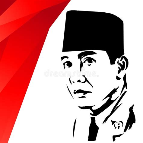 East Java 09 Oct 2021 Indonesia Illustration Of The First President