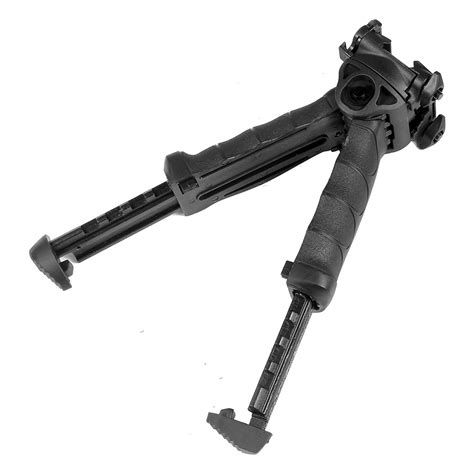 Rotating Fore Grip Bipod T Pod Defense Tactical Vertical Rifle Foregrip