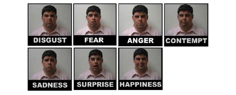 Demonstrates The Seven Universal Expressions Of Emotion Each Of These
