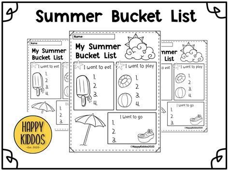 Summer Bucket List Graphic By Happy Kiddos · Creative Fabrica