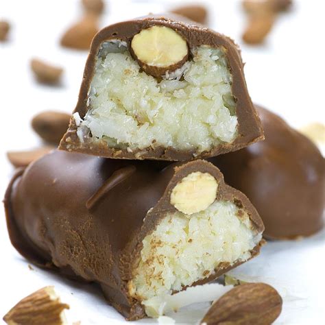Homemade Almond Joy Candy Bars Omg Chocolate Desserts