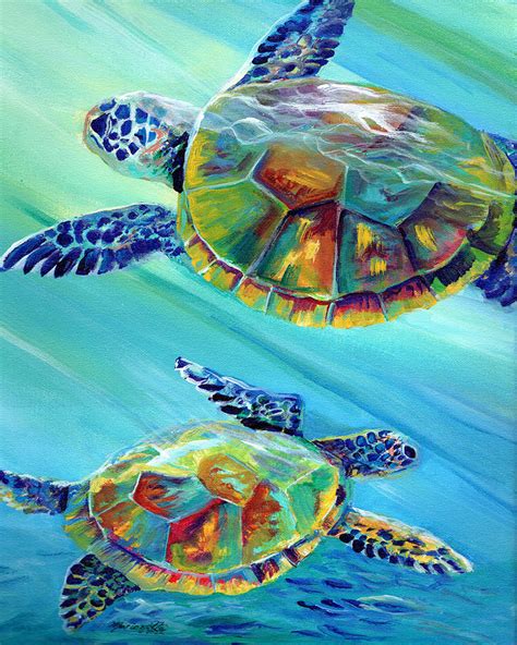 Sea Turtle Celebration Painting By Marionette Taboniar Fine Art America