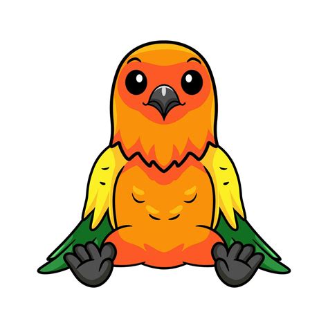 Cute Sun Conure Parrot Cartoon 25370455 Vector Art At Vecteezy