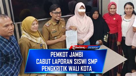 Seusai Disorot Publik Pemkot Jambi Cabut Laporan Siswi Smp