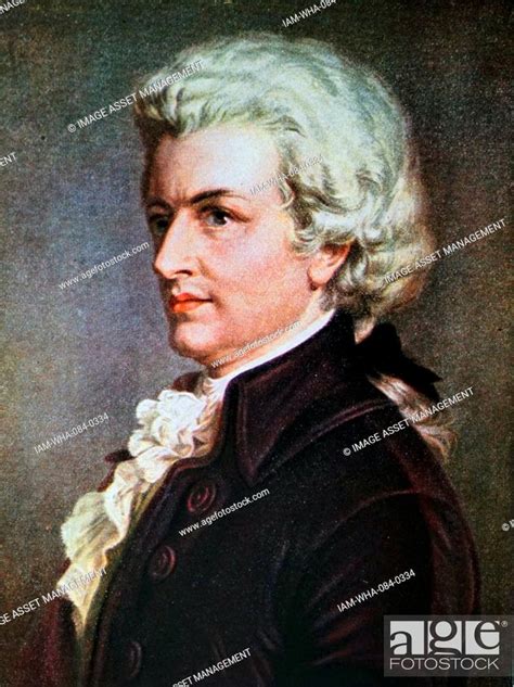 Portrait Of Wolfgang Amadeus Mozart 1756 1791 An Austrian Composer Of