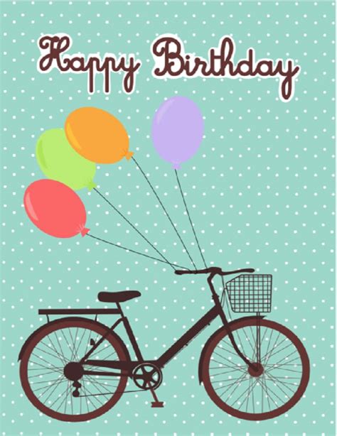 Birthday Bicycle Free Printable Cards For Birthdays Popsugar Smart