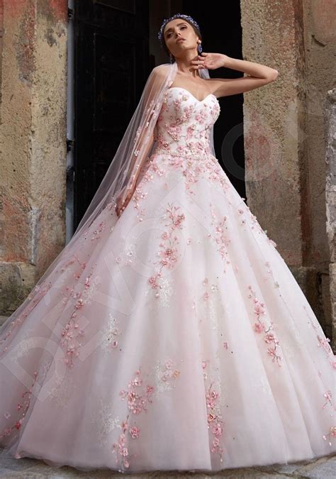 Cherry Blossom Cherry Blossom Wedding Dress Pink Wedding Dresses Light Pink Wedding Dress