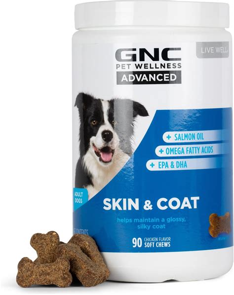 Gnc Pets Advanced Skin And Coat Support Chicken Flavor Soft Chews Dog