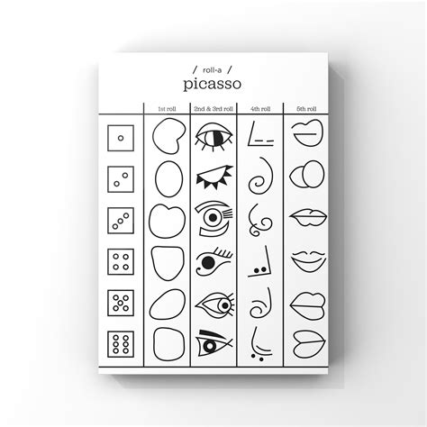 Roll A Picasso Free Printable Printable Templates