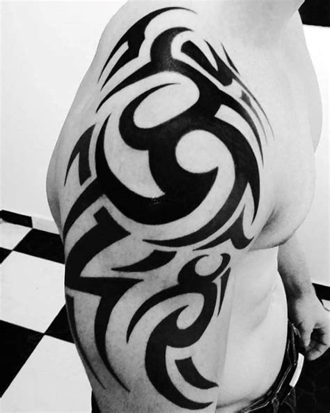 80 Tribal Shoulder Tattoos For Men Masculine Design Ideas