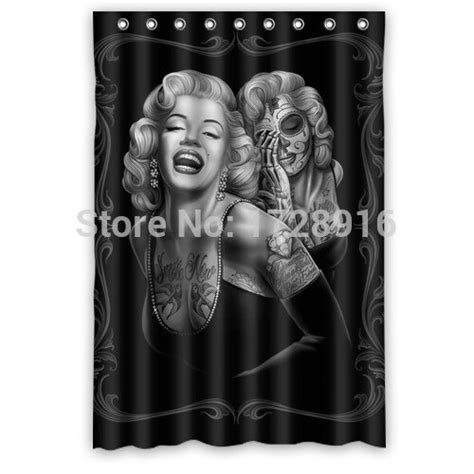 So Sexy Marilyn Monroe Shower Curtain 48x72 Inch High Quality With 7 Hooksshower Curtain Rod