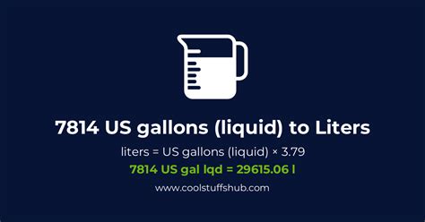 Convert 7814 Us Gallons Liquid To Liters 7814 Us Gal Lqd To L