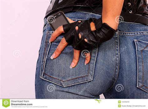 Apr 14, 2015 · but storing your phone in your back pocket can also be bad for your back and butt. Female Hand Holding A Cell Phone In Back Pocket Stock ...