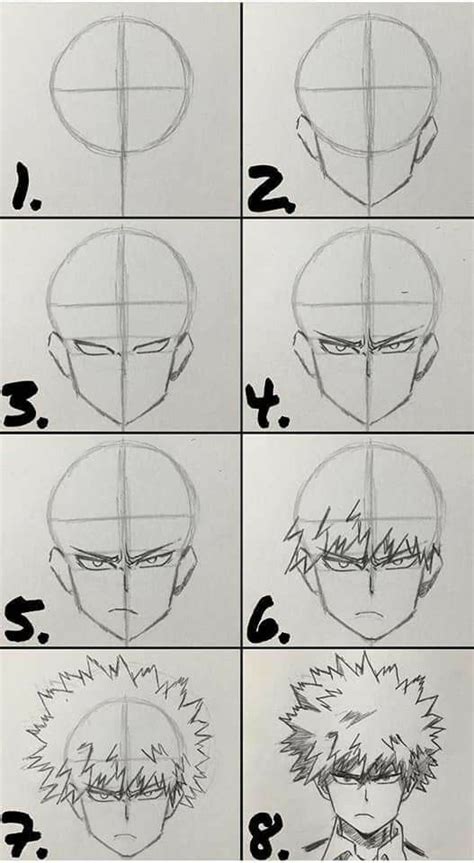 How To Draw Bakugo Step By Step For Beginners At Drawing Tutorials