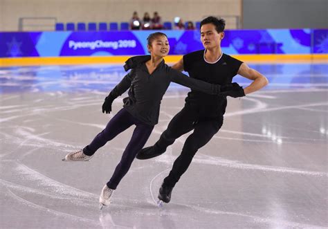 Not Here To Win A Medal Nkorean Skaters Take To Olympic Ice New