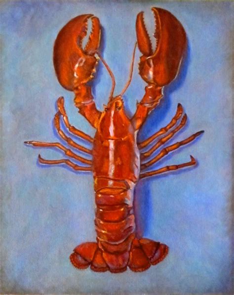 Artist Oil Painting Of Lobster Lobstah Artist Artwork Art Techniques