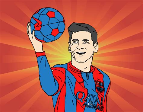 Dibujo De Lionel Messi Pintado Por En El Día 04 01 16 A Las