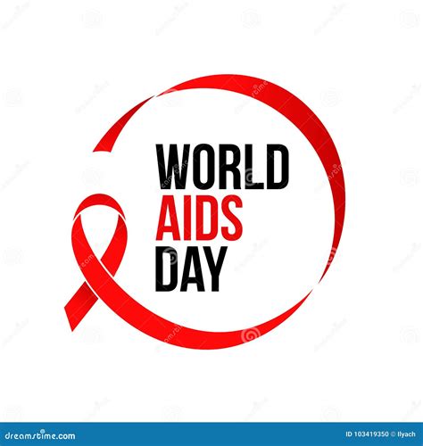 world aids day red ribbon icon for 1 december hiv and aids awareness banner or poster vector