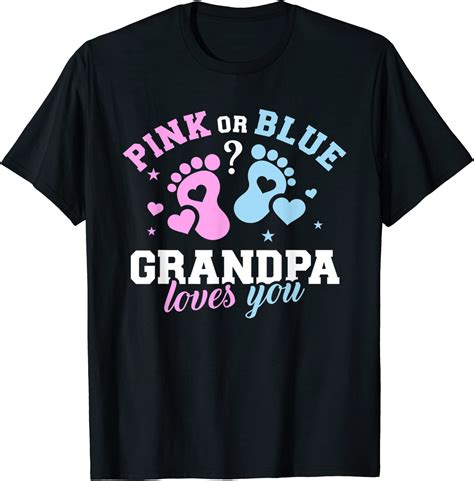 Gender Reveal Grandpa T Shirt Clothing Shoes And Jewelry