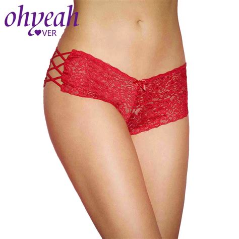 Ohyeahlover Colors Panties Plus Size Panty Woman Sexy Lace Hollow Out