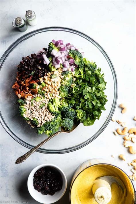 Vegan Paleo Broccoli Cashew Salad Food Faith Fitness