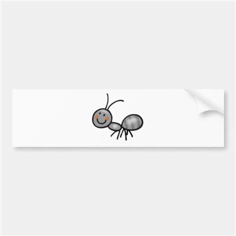 Cartoon Ant Bumper Sticker Zazzle