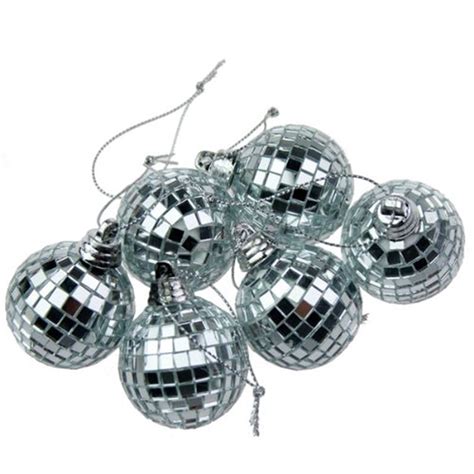 It is used both for discos and for decoration of the apartment is decorated in a suitable style for the party. Silver Mini Disco Mirror Ball Xmas Tree Bauble Home Party ...