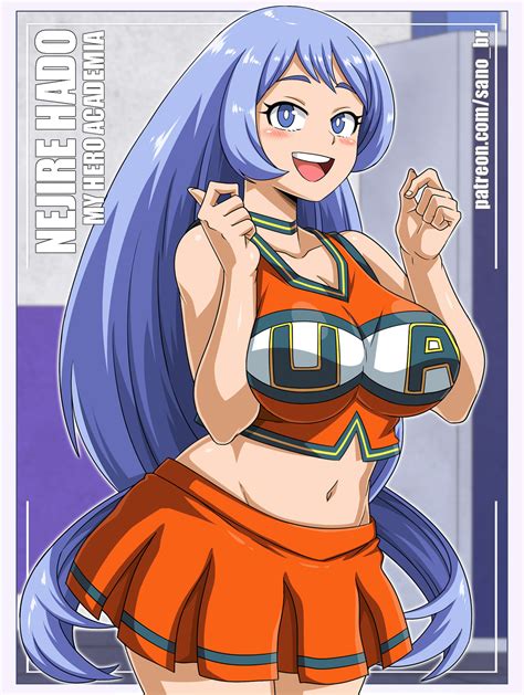 Sano Br Hadou Nejire Boku No Hero Academia Highres 1girl Blush Breasts Cheerleader Curvy