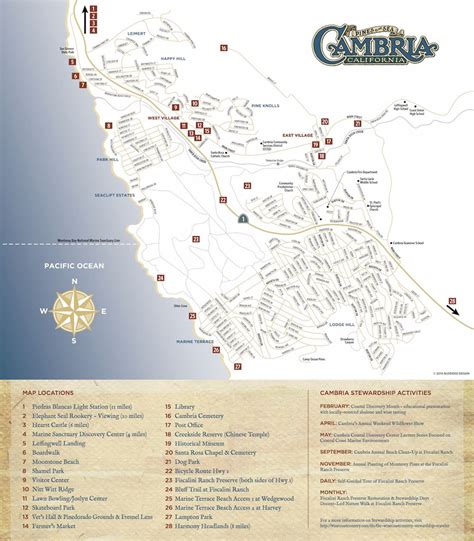 Exploring The Beauty Of Cambria Ca Through Its Map Map Of Europe