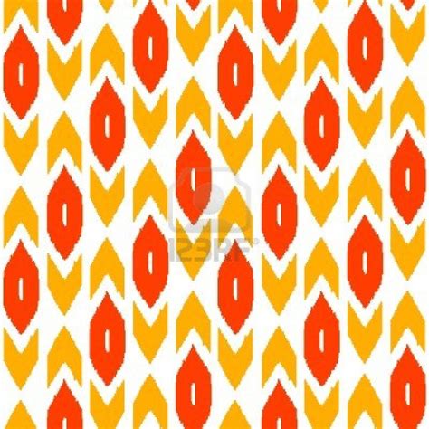 Ikat Traditional Middle East Fabric In Red Seamless Pattern Vector
