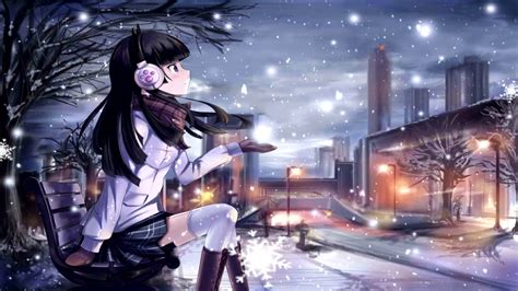 Wallpaper Engine Anime Girl Snowfall 4k 60fps Youtube