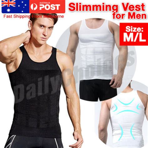 2x men men s slimming body slim shaper underwear corset compression vest shirt ebay
