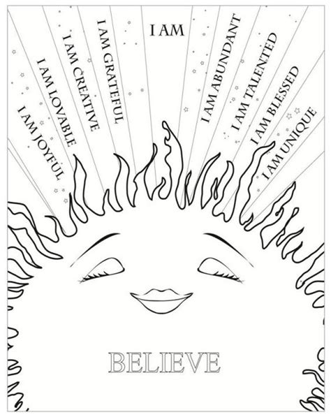 Positive affirmation coloring pages free. Affirmations colouring sheet! | Self-Esteem groups ...