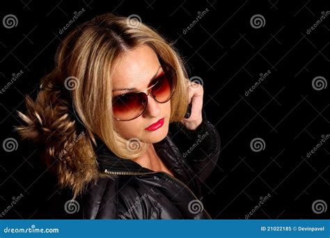 Girl In Sunglasses And Jacket Stock Image Image Of Luxury Caucasian 21022185